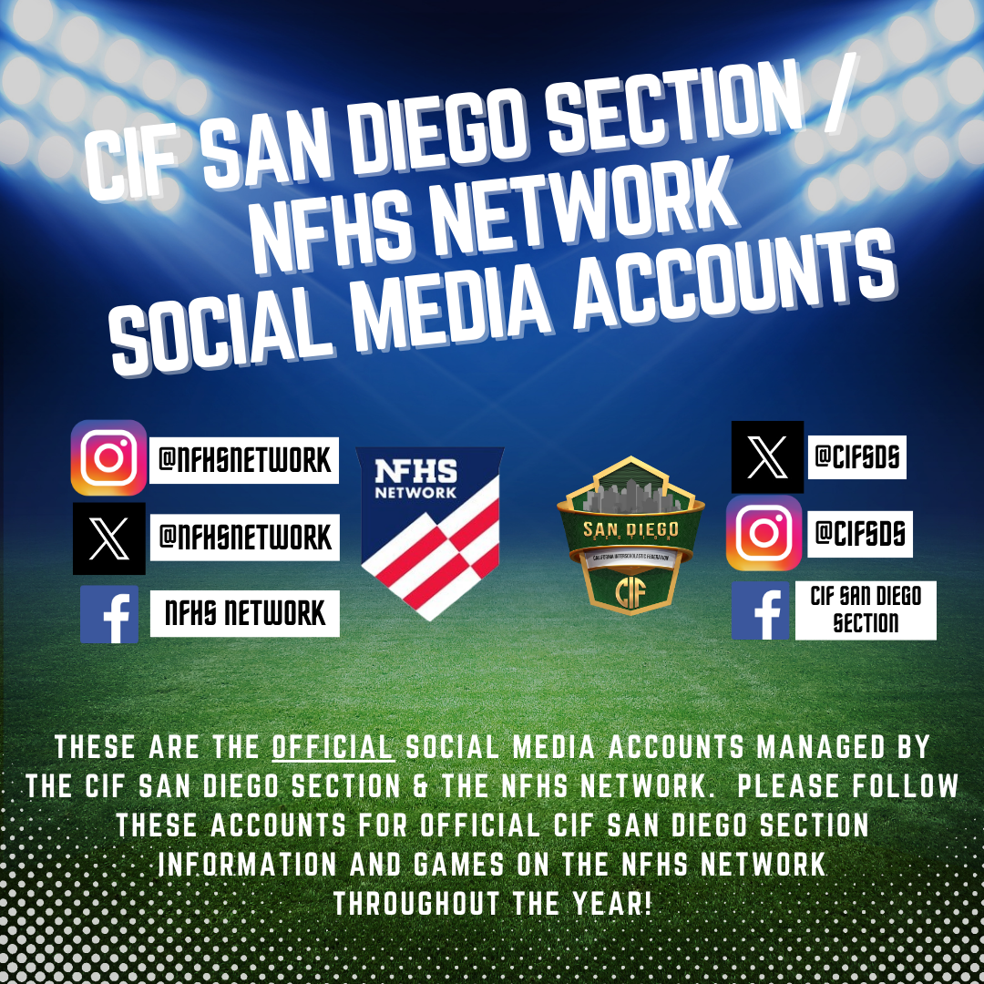 Official Social Media Accounts &ndash; CIF San Diego Section & NFHS Network